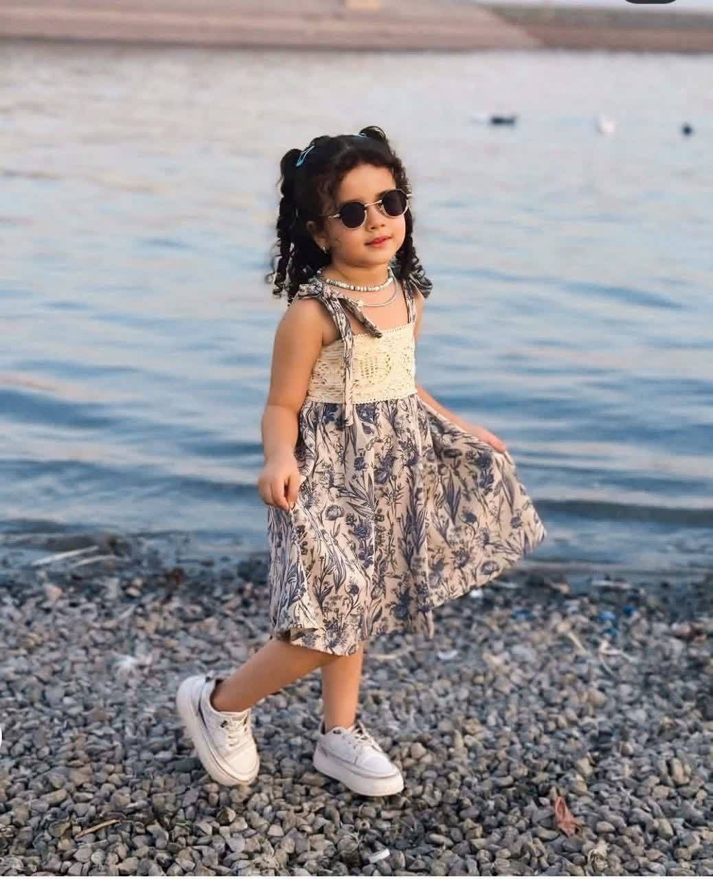 پیراهن طرح دریاجنس دامن لنین باکیفیت تضمین دوخت کد۲۲
