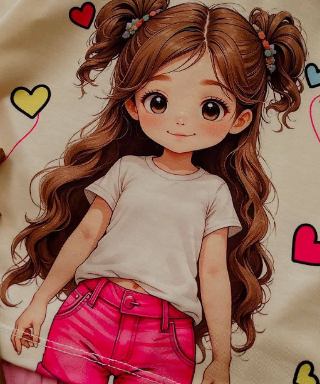 ست تیشرت شلولرک فانتزی دخترانه کد۲۴