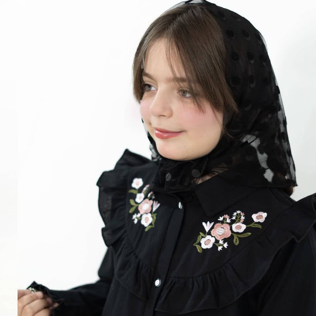 شومیز محرمی گلدوزی شده دخترانه برند مونو کد۲۸
