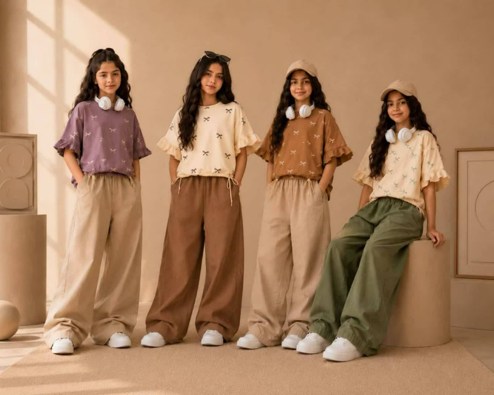 کراپ شلوارتابستونی مناسب سن ۹ تا بزرگسال کد۱۱۷۷