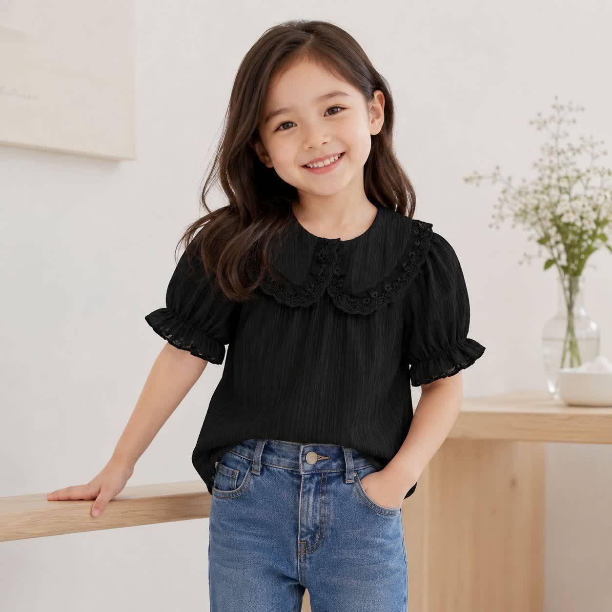 شومیز تک آیوا یقه گیپوری مناسب۳تا۱۰سال کد۱۱۹۰