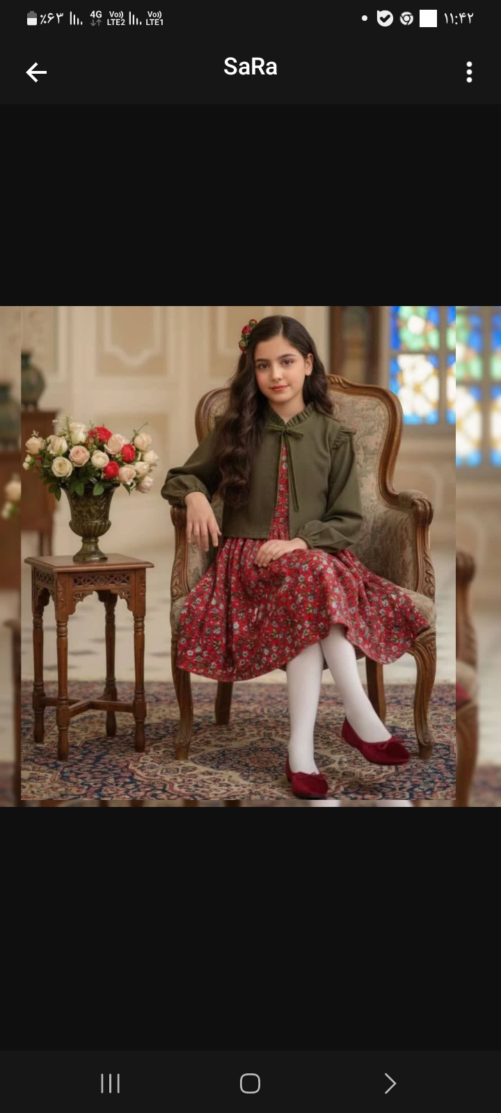 ست دوتیکه کت سارافان مناسب ۷تا ۱۲سال کد۳۷
