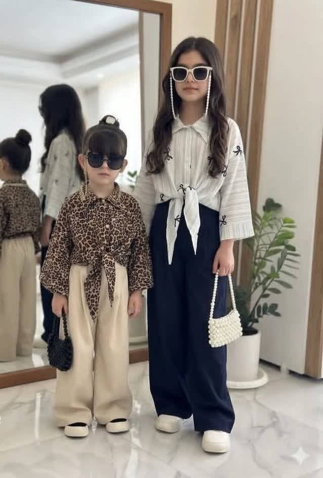 شومیز شلوار گره ای سایزبزرگ کد۱۱۴۵