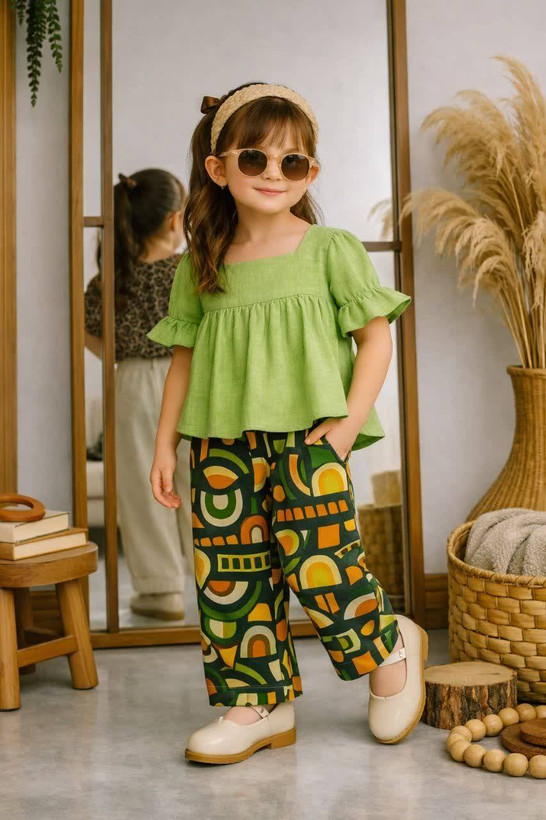 شومیز شلواردلوین بدون آبرفت مناسب۲تا۹سال کد۱۱۶۵