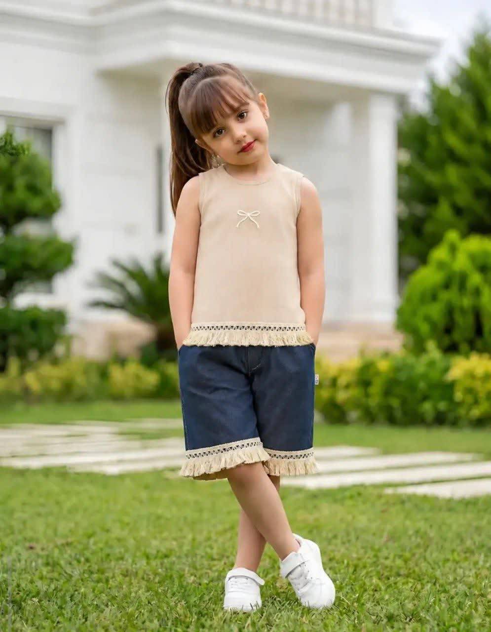 ست تاپ شلوارک گلا ریس کد۱۱۷۷
