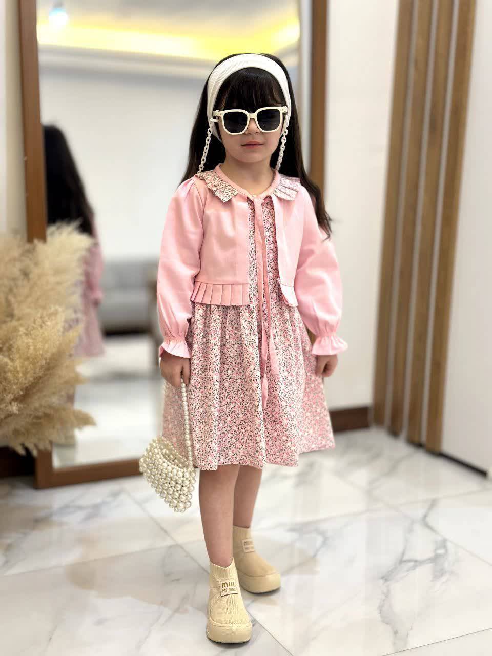 کت سارافان کتان تافته مناسب۷تا۱۳سال کد۱۱۸۶
