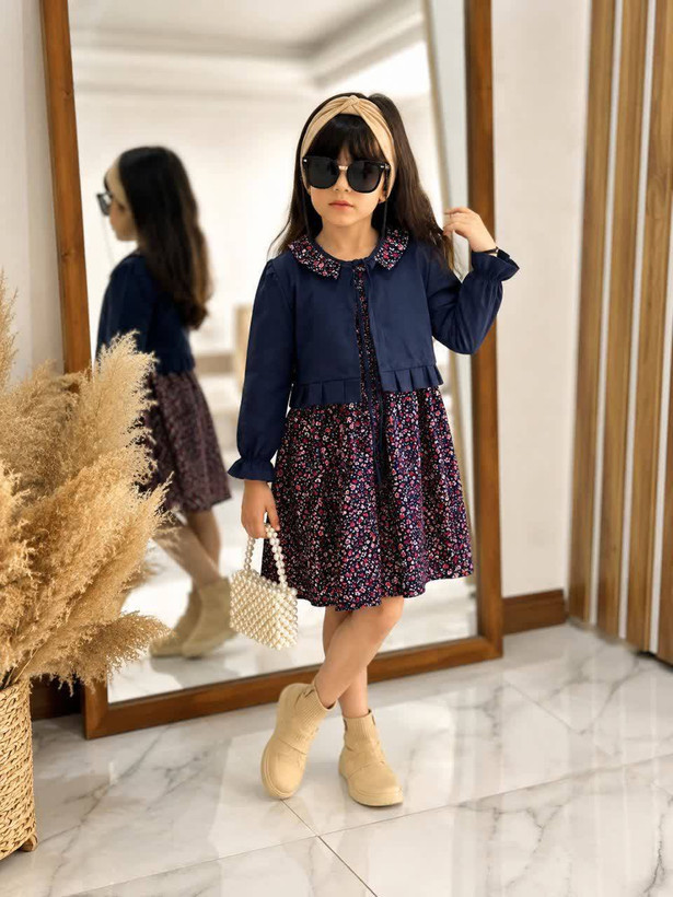 کت سارافان کتان تافته مناسب۷تا۱۳سال کد۱۱۸۶