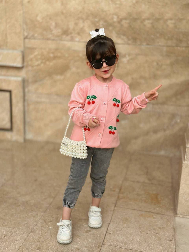 ژاکت پائیزئ گیلاس مناسب۱۸ماه تا۹سال کد۱۱۹۴