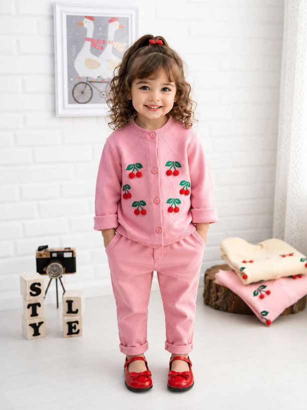 ژاکت پائیزئ گیلاس مناسب۱۸ماه تا۹سال کد۱۱۹۴