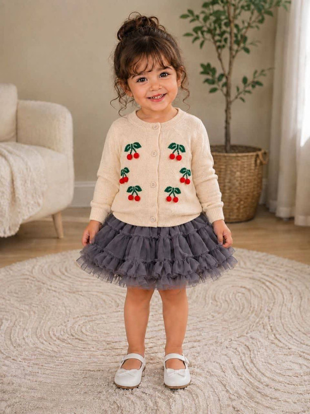 ژاکت پائیزئ گیلاس مناسب۱۸ماه تا۹سال کد۱۱۹۴