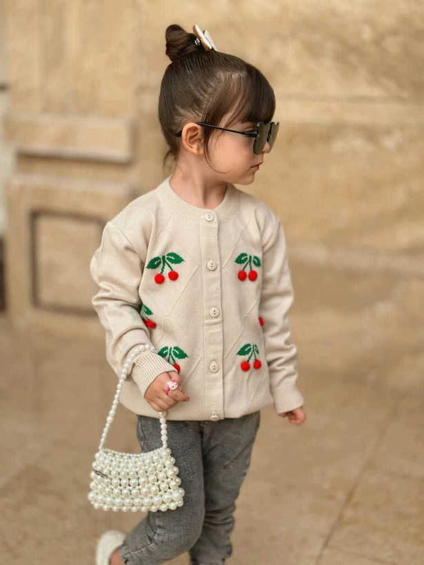 ژاکت پائیزئ گیلاس مناسب۱۸ماه تا۹سال کد۱۱۹۴