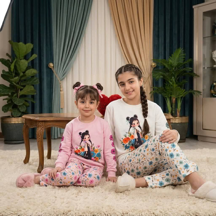 ست بلوزشلواریگانه بدون ابرفت ورنگ دهی کد۱۱۴