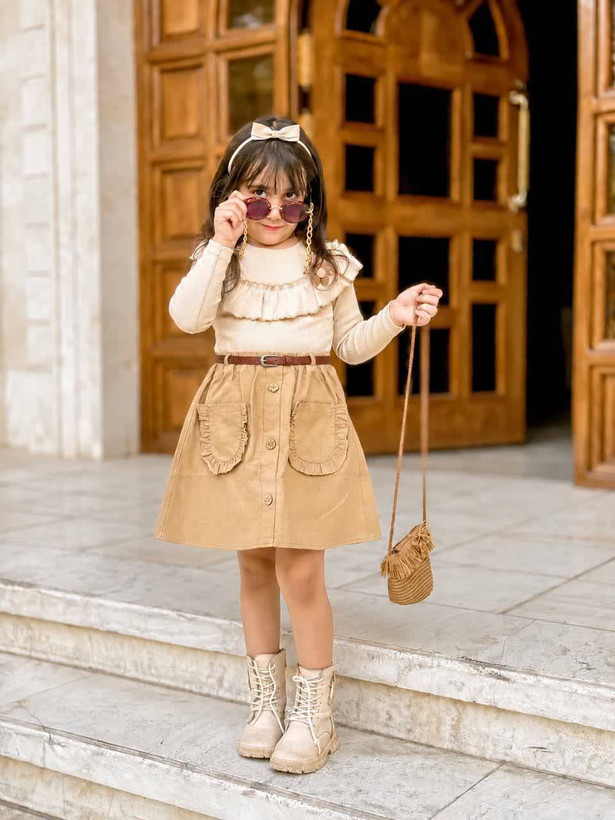 ست سه تیکه بلوزکبریتی باکشسانئ عالی/دامن/کمربند/کد۱۲۲